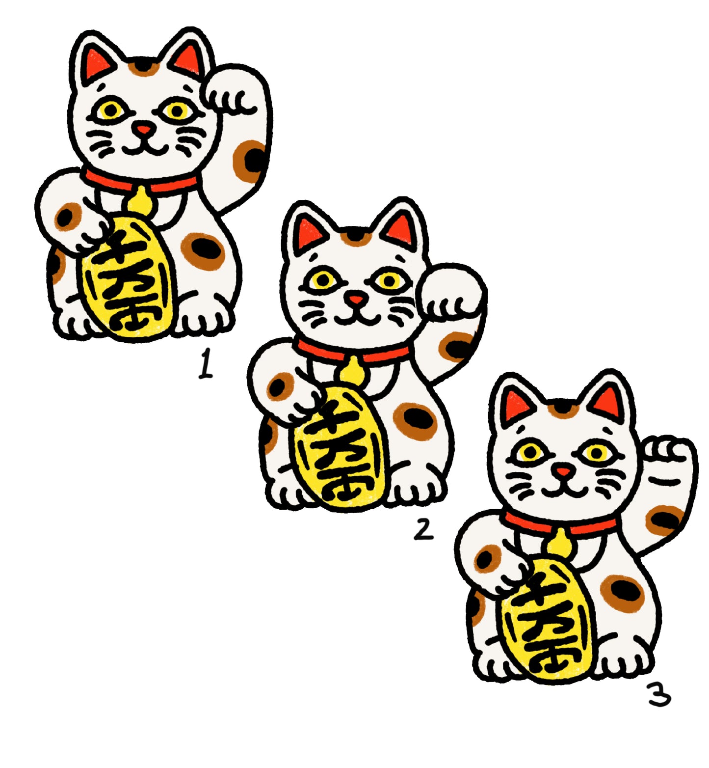 Maneki-neko trio Dépôt
